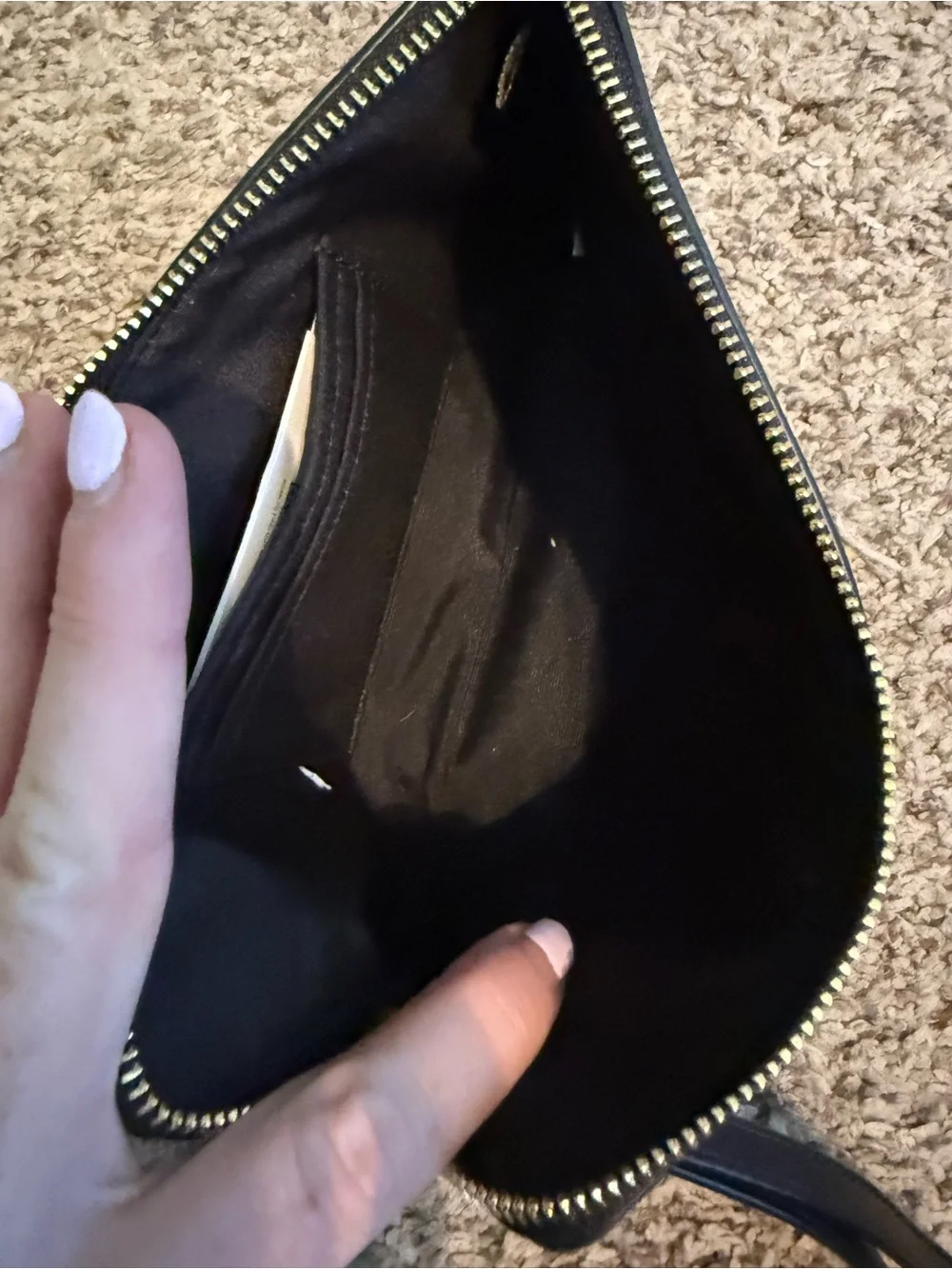 Coach large corner zip Signature Canvas Wristlet